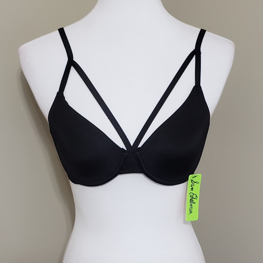 Black strappy bra